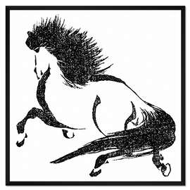 Gerahmter Kunstdruck Pferd