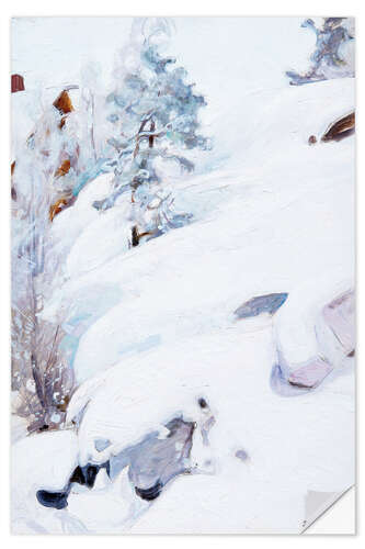 Selvklebende plakat Winter landscape 1908