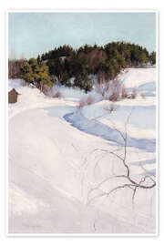 Wandbild  Winterlandschaft von Myllykylä - Pekka Halonen