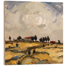Cuadro de madera Autumn Landscape with Clouds