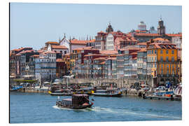 Aluminiumtavla Ribeira waterfront, Porto