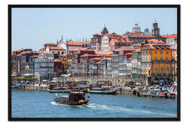 Gerahmter Kunstdruck Ribeira, Porto