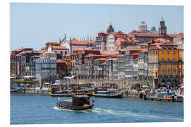 Print på skumplade Ribeira waterfront, Porto