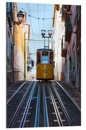 Galleriprint Yellow cable car in Lisbon