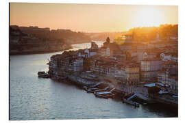 Alubild Porto bei Sonnenuntergang, Portugal