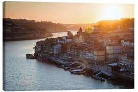 Leinwandbild Porto bei Sonnenuntergang, Portugal - Matteo Colombo