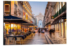 Aluminium print Lisbon at night, Portugal