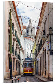 Magnettafel Straßenbahn in der Altstadt von Lissabon