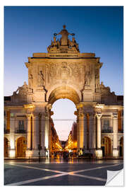 Selvklebende plakat Arco de Rua Augusta, Lisbon