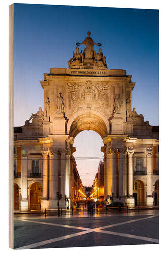 Holzbild Arco de Rua Augusta, Lissabon