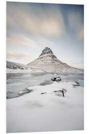 Quadro em PVC Inverno em Kirkjufell, Islândia