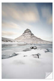 Wandsticker Winter am Kirkjufell, Island