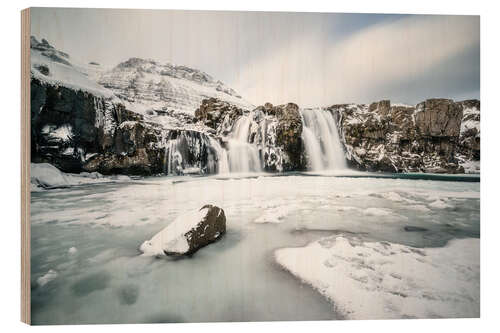 Puutaulu Waterfall in winter, Iceland