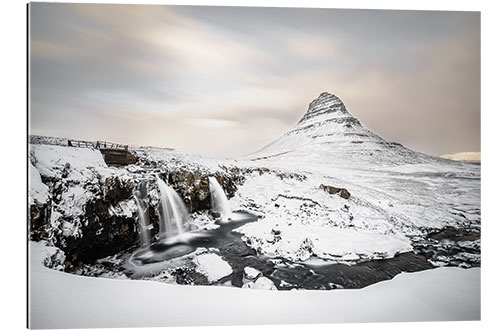 Gallery Print Wasserfall am Kirkjufell, Island