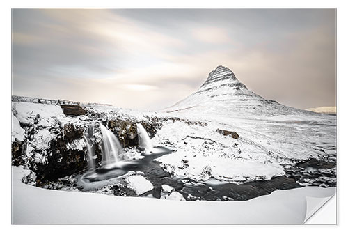 Naklejka na ścianę Waterfall at Kirkjufell, Iceland