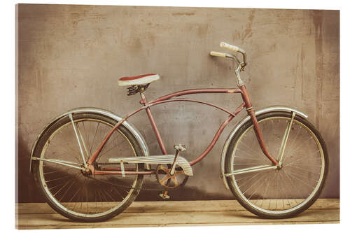 Acrylic print Rusted beach cruiser bike