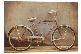 Aluminium print Rusted beach cruiser bike