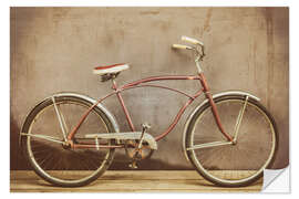 Selvklebende plakat Rusted beach cruiser bike