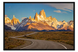 Gerahmter Kunstdruck Fitz Roy in Patagonien