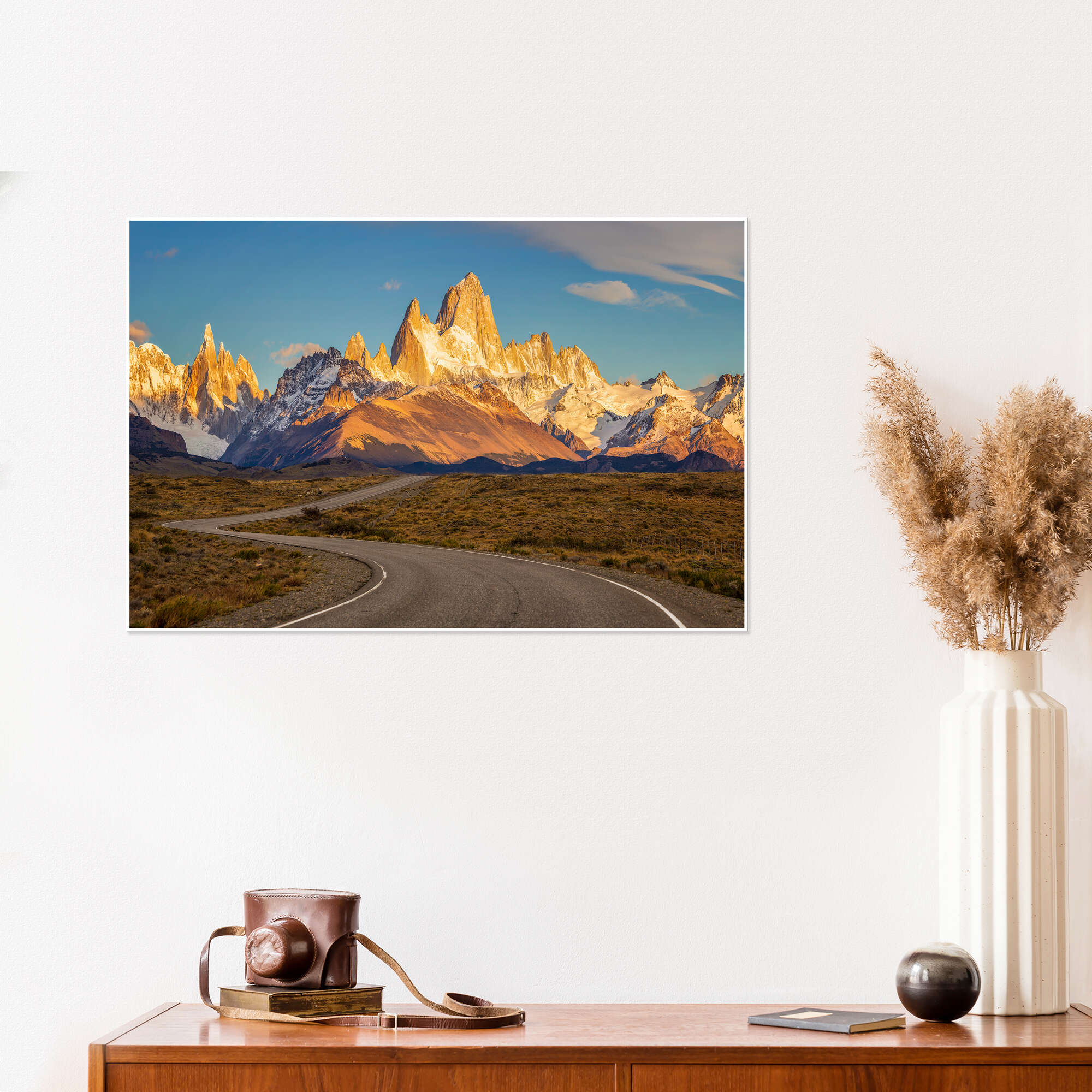 Patagonia Travel Wall Art - Luxury Large Canvas Print top - Fitz Roy Mountain Interior Decor - Landscape Picture Artwork - America Decor