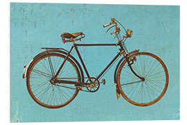 Foam board print Vintage bike on blue background