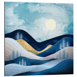 Magnettafel Mondbeleuchtete Hügel