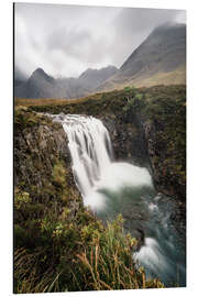 Aluminiumsbilde Waterfall and mountains Scotland