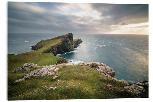 Cuadro de metacrilato Puesta de sol junto al mar Escocia Isla de Skye