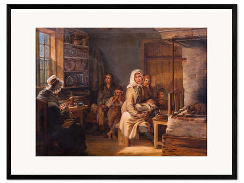 Framed art print Poor family from Dalarna