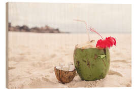 Wood print Coconut - Road To Aloha