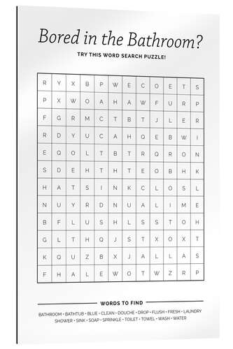 Galleriprint Bathroom word search (english)