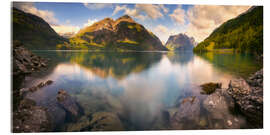 Acrylic print Over the fjord in Norway