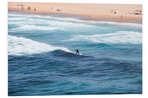 Foam board print Surfer in the ocean, Portugal