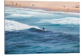 Tableau en plexi-alu Surfeur dans l&#039;océan, Portugal