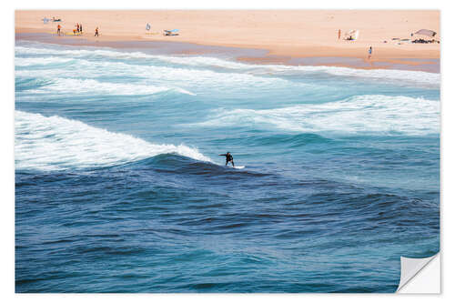 Wall sticker Surfer in the ocean, Portugal