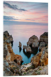 Acrylic print Sunrise on the coast of Algarve