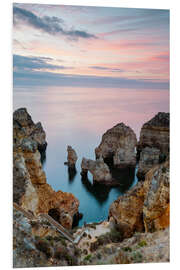 Foam board print Sunrise on the coast of Algarve