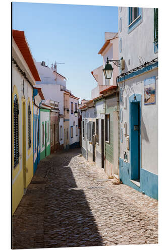 Aluminiumtavla Colorful houses, Ferragudo, Portugal