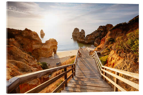 Acrylglas print Camilo beach, Algarve, Portugal
