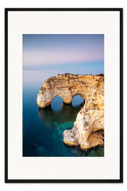 Gerahmter Kunstdruck Bogenfelsen, Algarve, Portugal