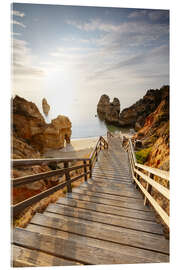 Stampa su vetro acrilico  Spiaggia nell&#039;Algarve, Portogallo - Matteo Colombo