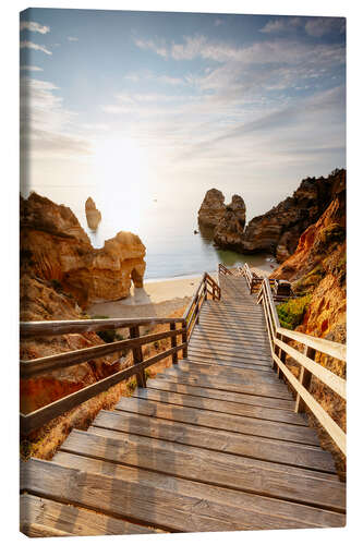 Canvas-taulu To the beach, Algarve, Portugal