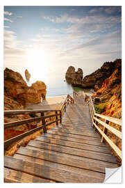 Naklejka na ścianę Zejście na plażę, Algarve, Portugal