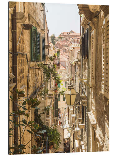 Aluminium print Streets of Dubrovnik