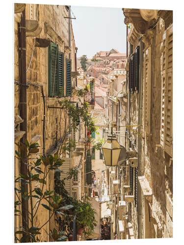 Foam board print Streets of Dubrovnik