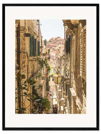 Plakat artystyczny premium w ramie Ulice Dubrovnika