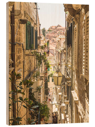 Holzbild Straßen von Dubrovnik