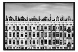 Gerahmter Kunstdruck Alte Häuser in der Innenstadt von Rotterdam