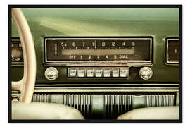 Gerahmter Kunstdruck Radio hören