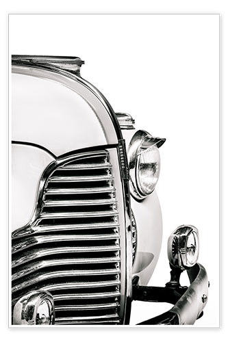 Poster White classic car